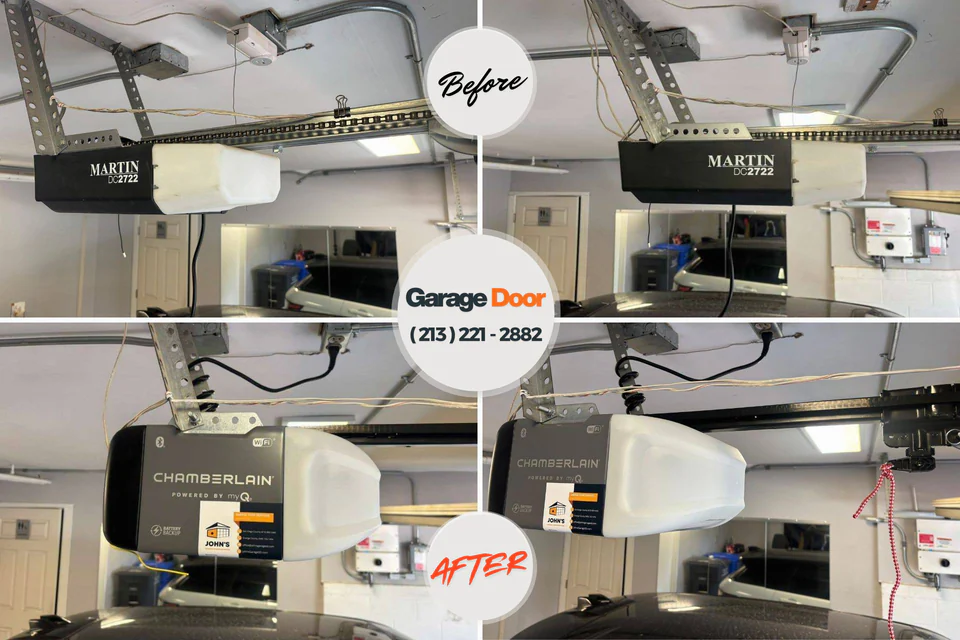 Before and after: garage door repair Lukachukai, AZ